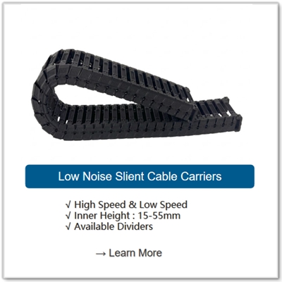 China Manufacturer Low Noise Silent Cable Carrier for Automation and Robotic Systems - Inner Height 15-55mm, High Speed Capable, Factory Direct Wholesale