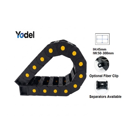 30mm 35mm 45mm Medium-Duty Plastic Cable Drag Chain – High-Toughness Bridge Type Nylon Drag Chain & Resilient Plastic Cable Carrier Series