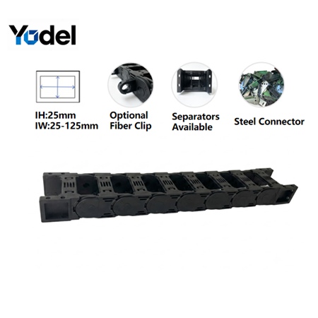 Bridge Type Cable Chain with Vertical Separators - Reinforced Nylon PA66 Plastic CNC Cable Drag Chain & Cable Track Chain