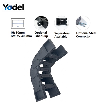 Heavy Duty Cable Carrier - 80mm & 100mm Reinforced Bridge Nylon Drag Chain