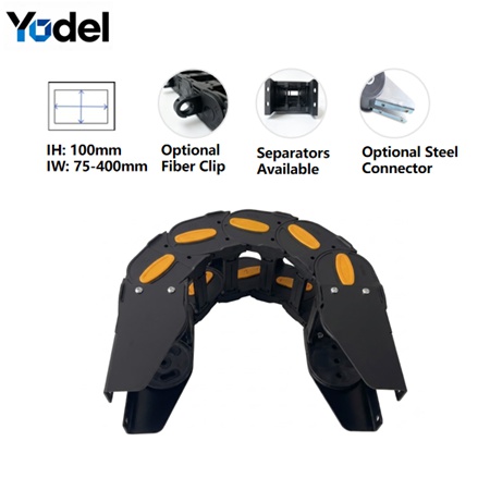 Heavy Duty Cable Carrier - 80mm & 100mm Reinforced Bridge Nylon Drag Chain