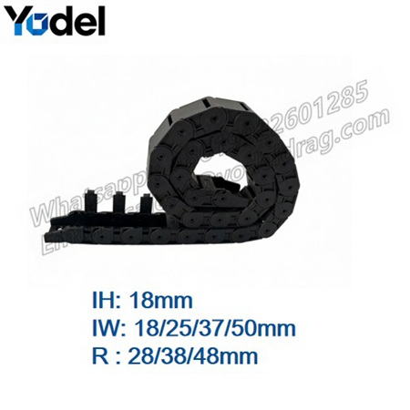 China Manufacturer PA66 18mm Small Drag Chain | Side Opening Semi-Enclosed Carrier