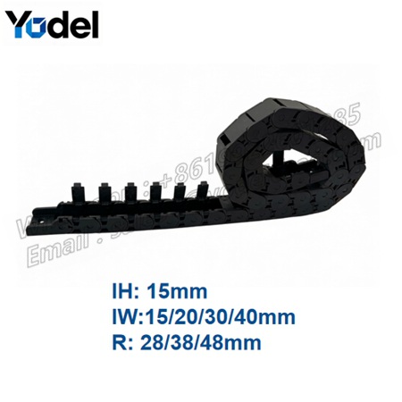 China Supplier PA66 15mm Small Drag Chain | Semi-Enclosed Side Opening Carrier