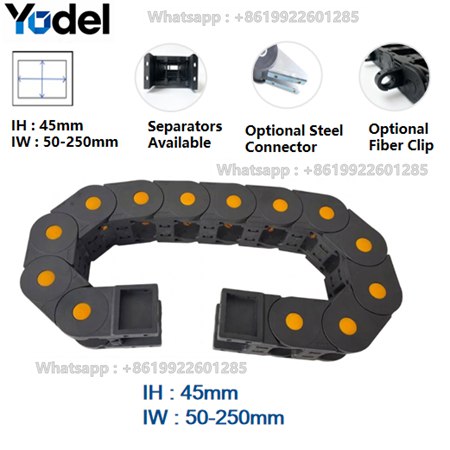 China Factory 45x100mm Drag Chain Bridge Type Cable Carrier for CNC Machinery & Automation