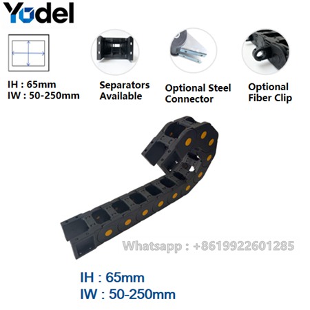 65×100mm Cable & Hose Carriers for CNC Machinery, Automated Gantries & Industrial Automation